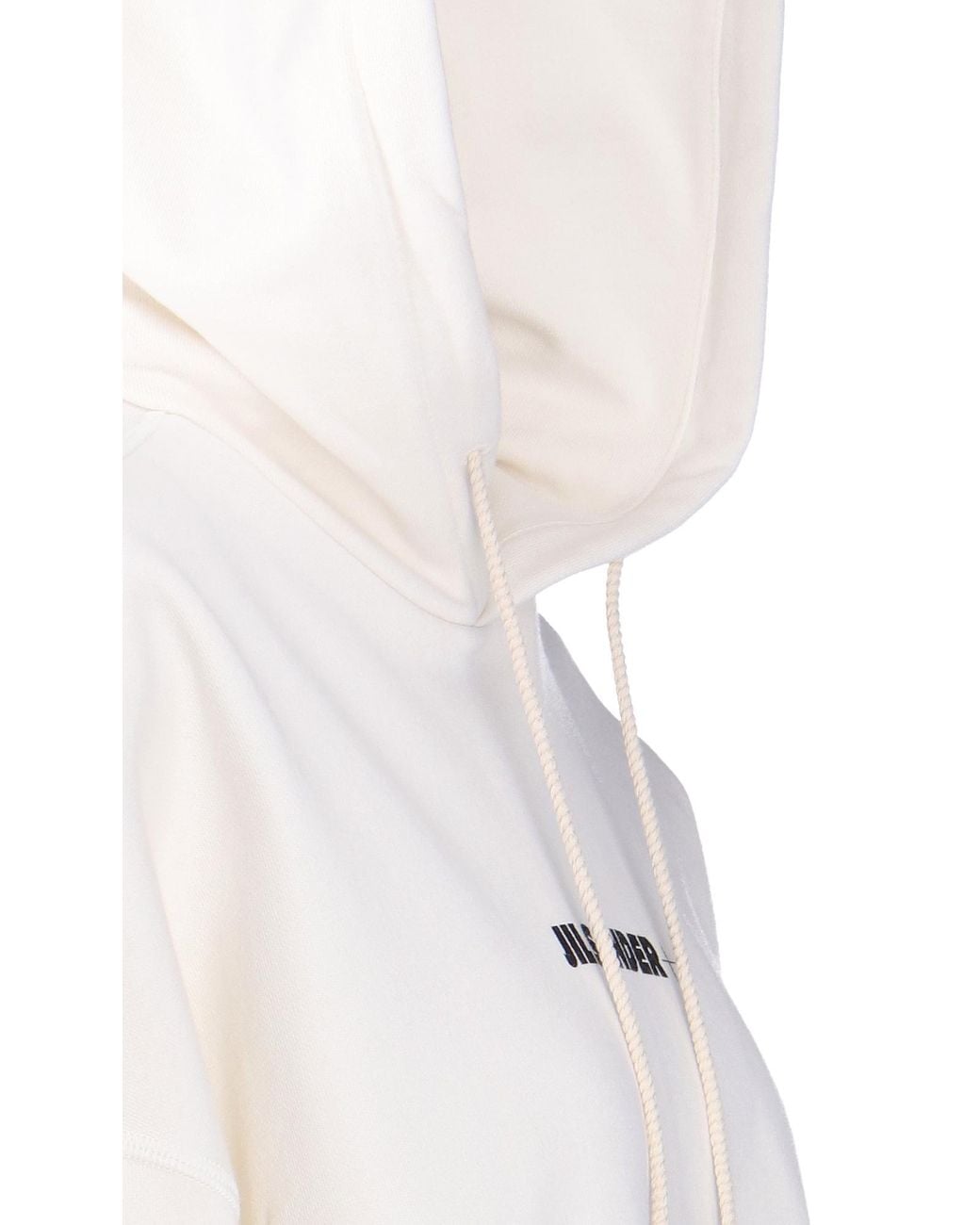 Jil Sander Gray Hooded Logo Sweatshirt