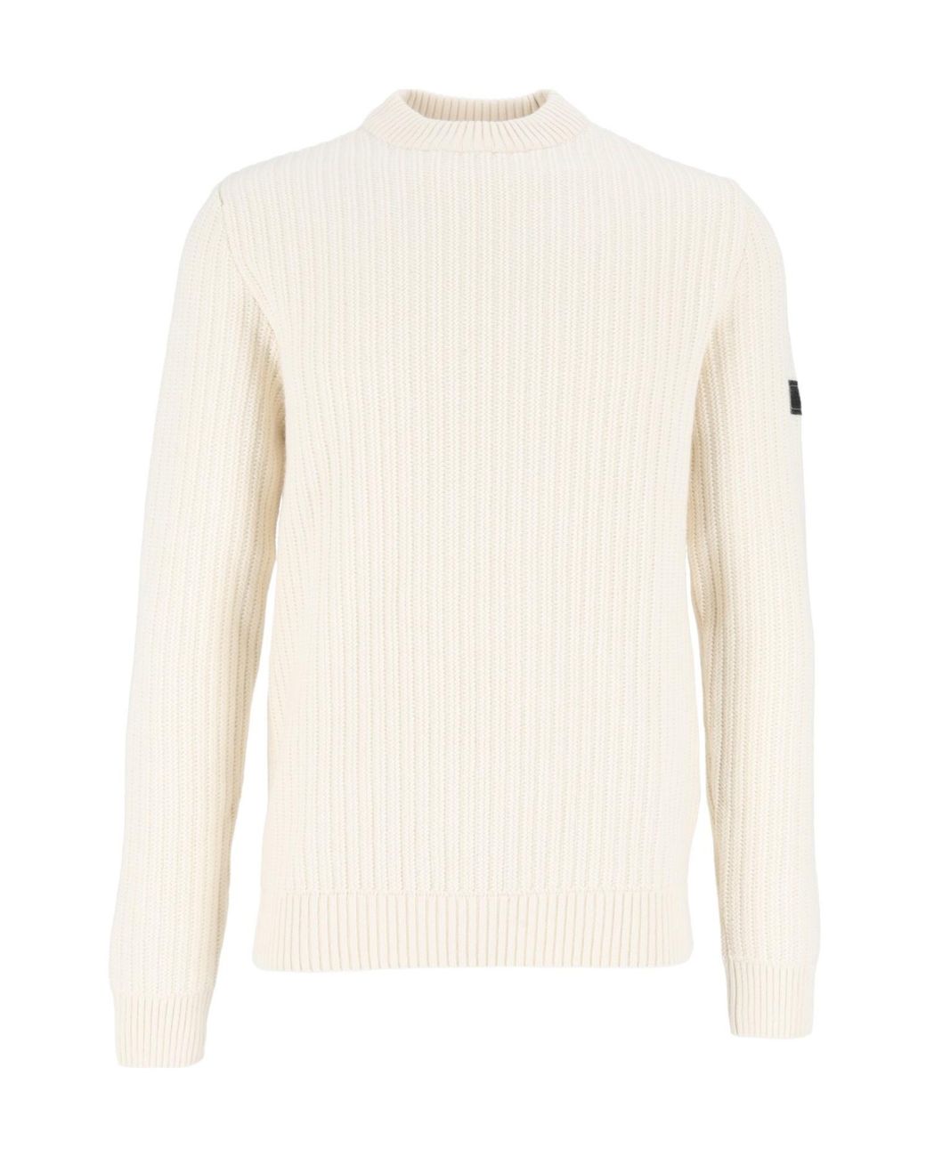 Barbour White Oxham Knitted Jumper for men