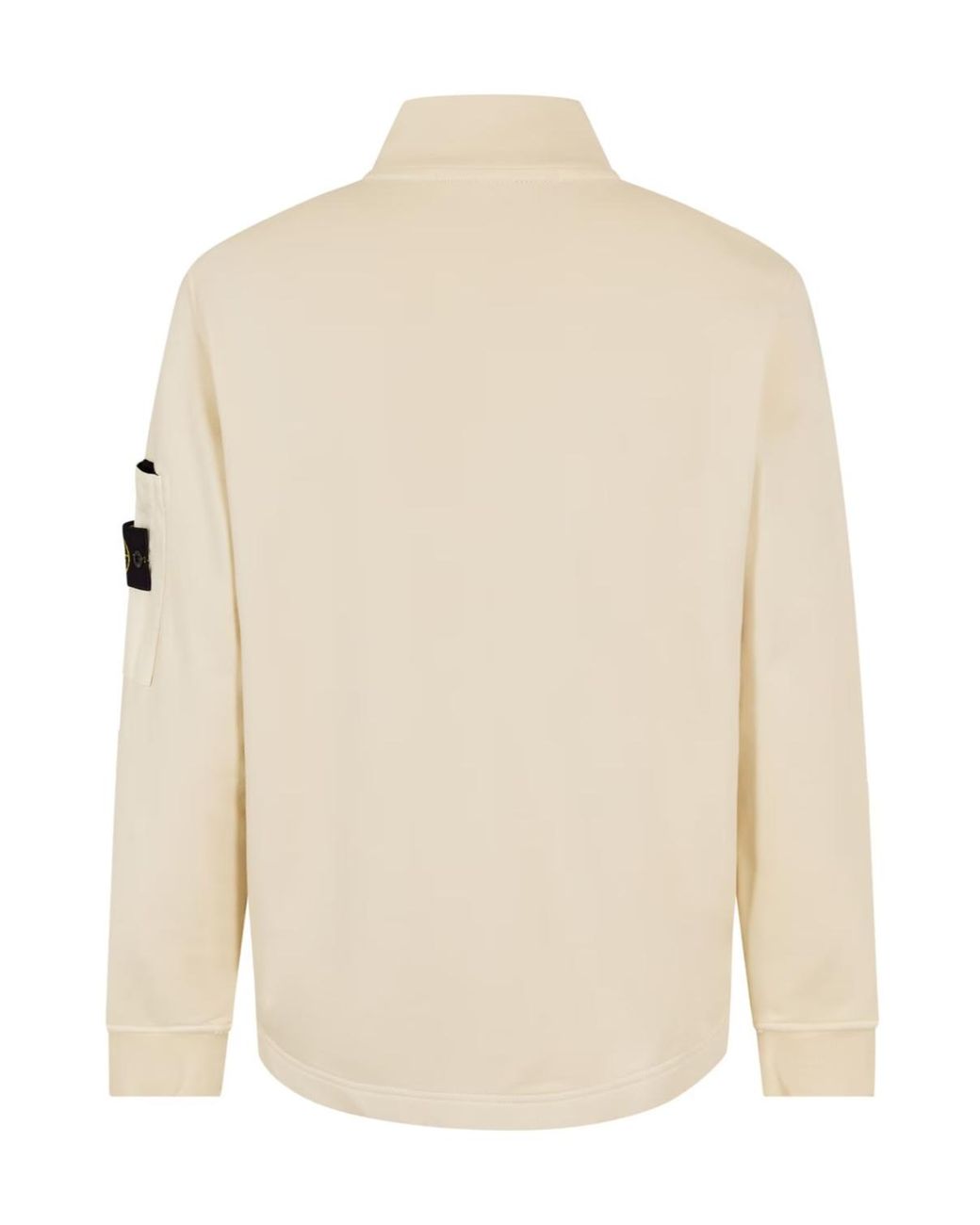 Stone Island Natural Logo Zip-Up Sweatshirt for men