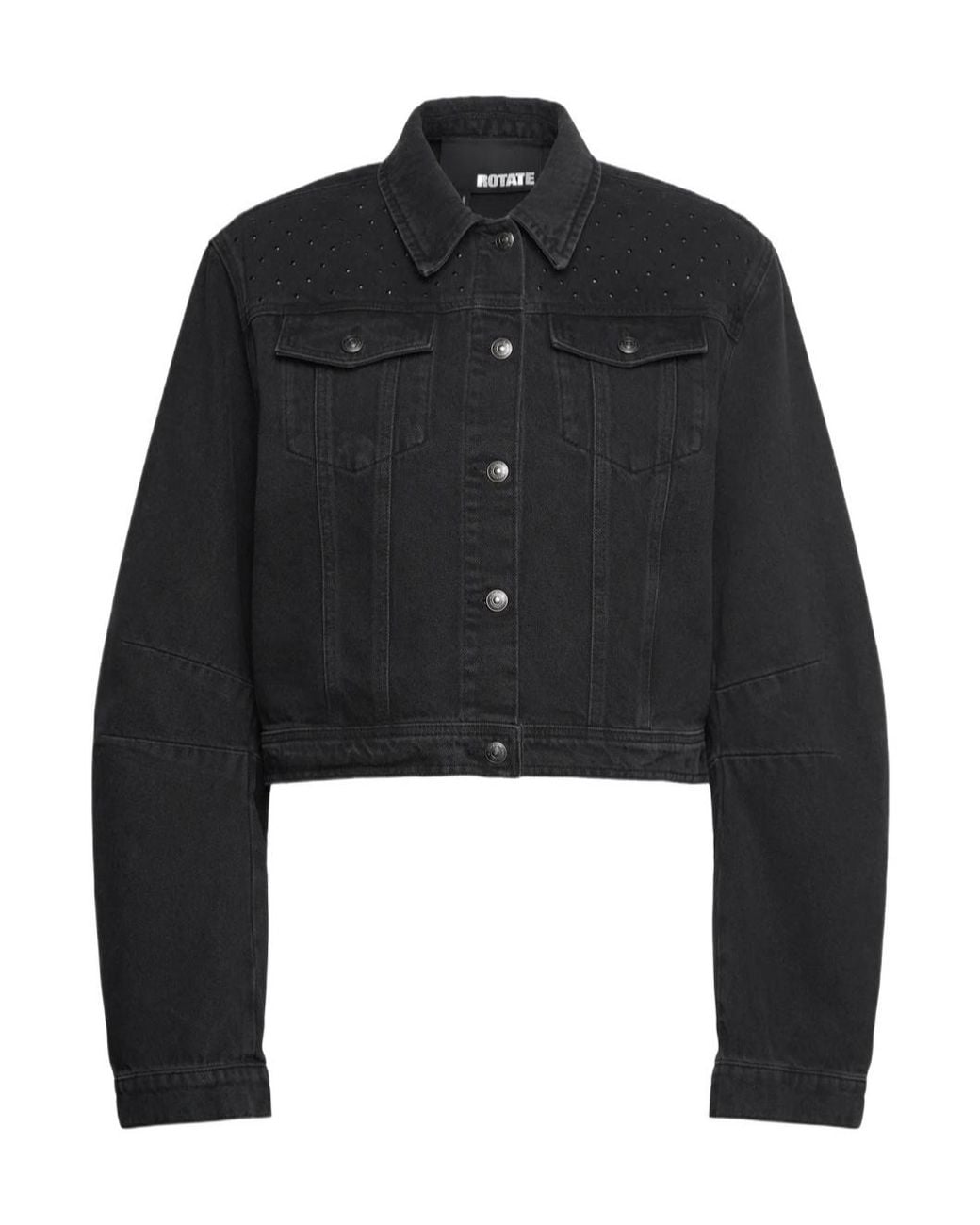 ROTATE BIRGER CHRISTENSEN Black Denim Oversized Jacket