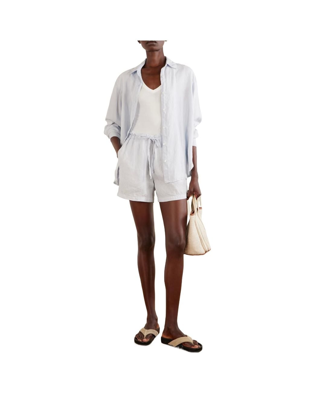 James Perse White Vneck Shortsleeve Tshirt