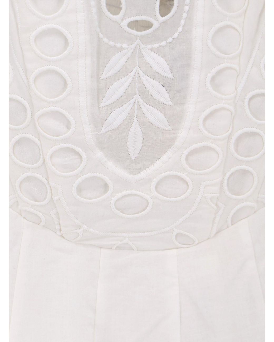 Charo Ruiz White Ibiza Embroidered Broderie Dress