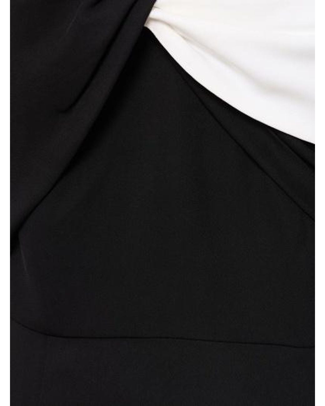Roland Mouret Black Asymmetrical Stretch Extra-Long Dress