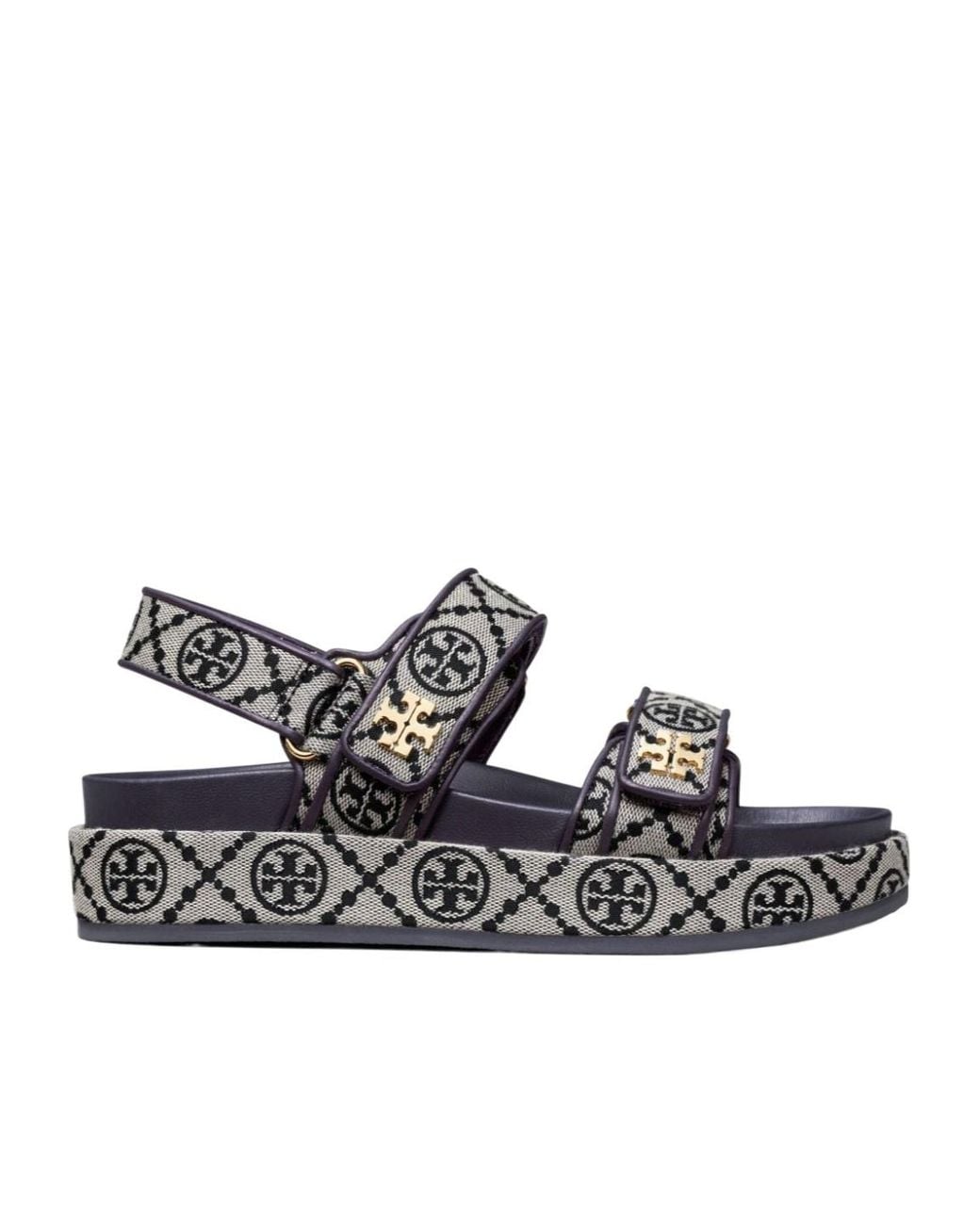 Tory Burch Black T Monogram Kira Sport Sandals