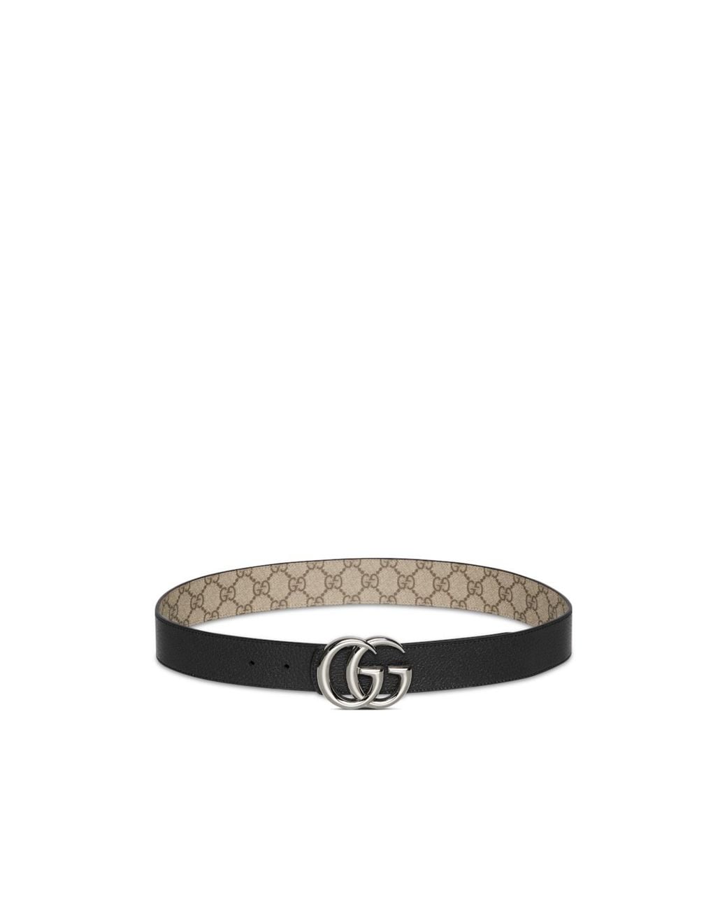 Gucci White Reversible Gg Marmont Belt for men