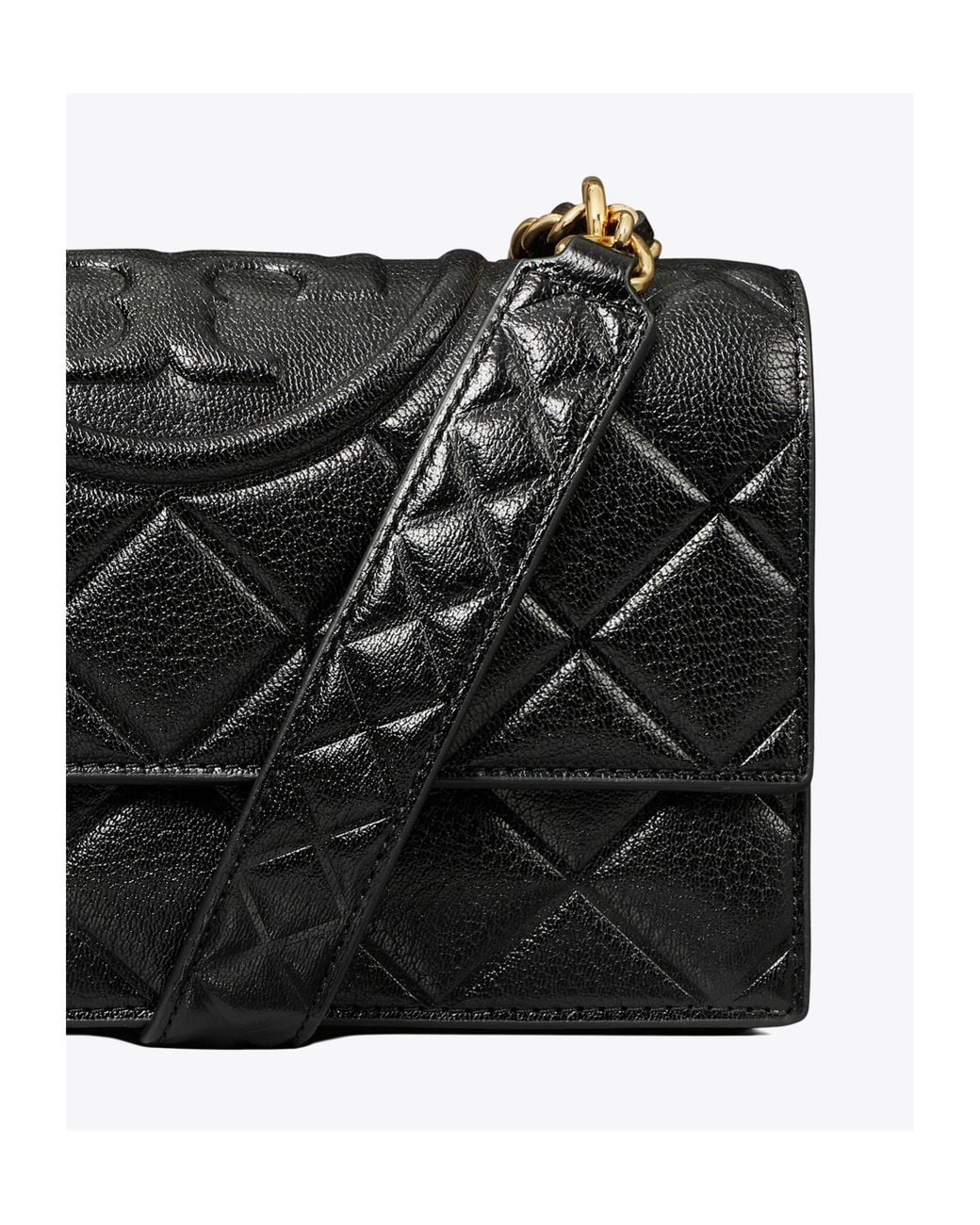 Tory Burch Black Small Fleming Convertible Shoulder Bag