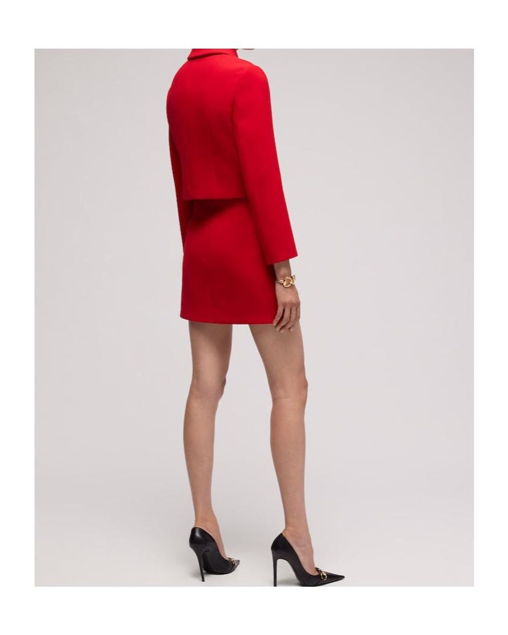 Gucci Red Crêpe Wool Jacket With Double G Button