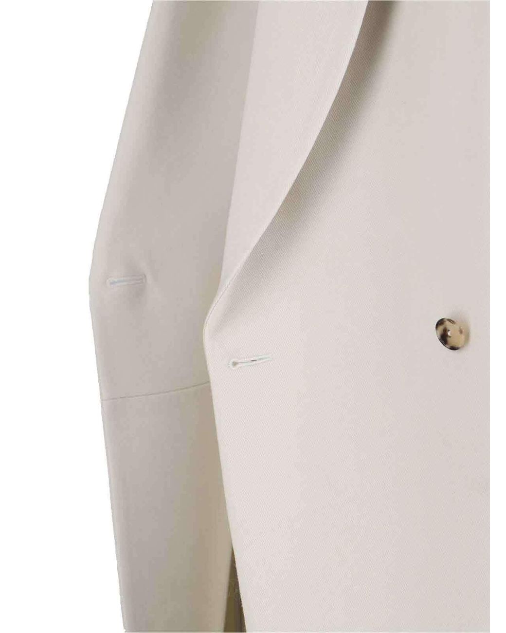Calvin Klein White Evelyn Long Coat