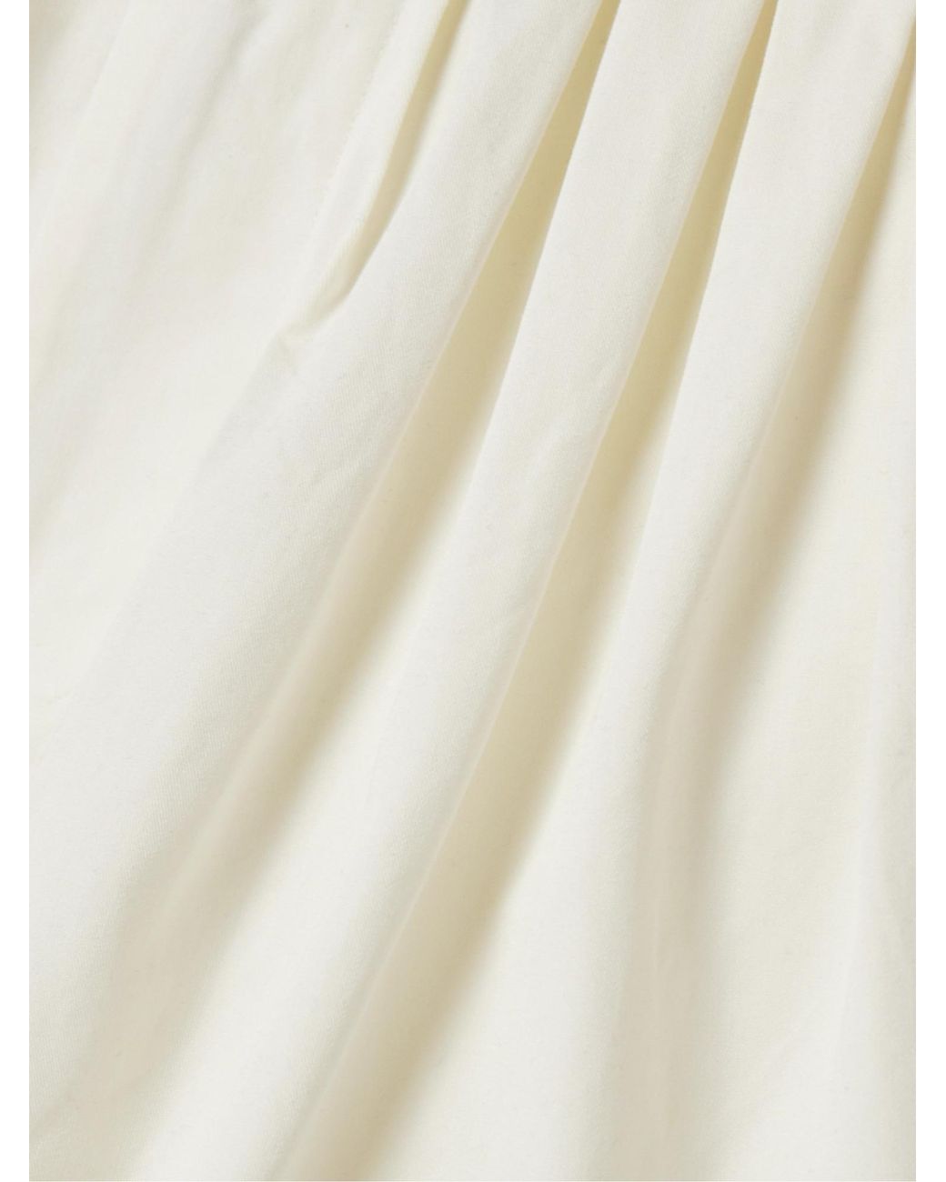 Doen White Pleated Organic Cotton-Poplin Shorts