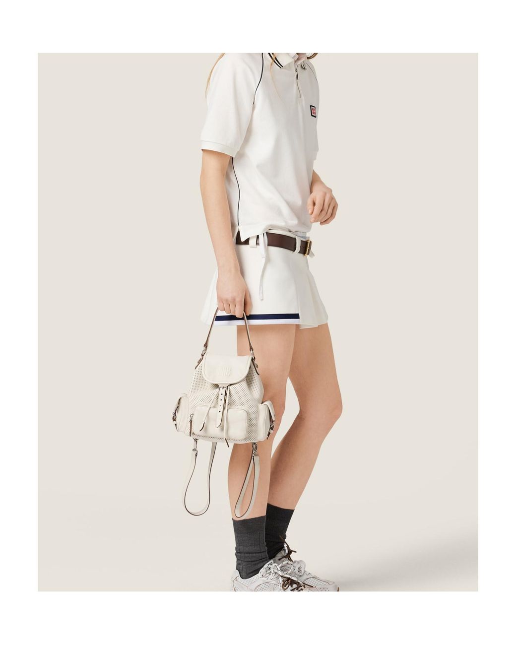 Miu Miu Natural Leather Backpack
