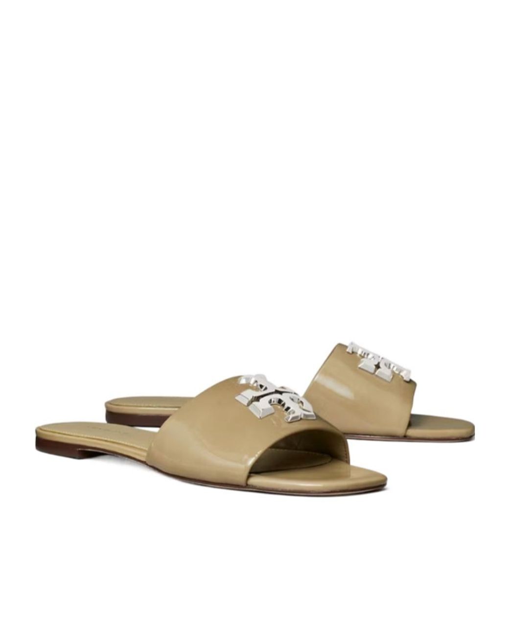 Tory Burch White Eleanor Flat Sandals