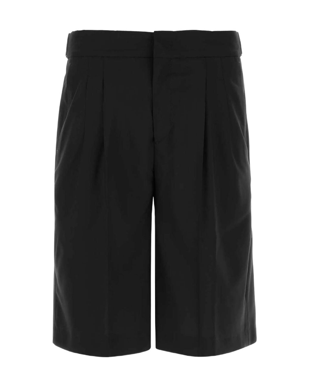 PT01 Black Pt Torino Pleated Bermuda Shorts for men