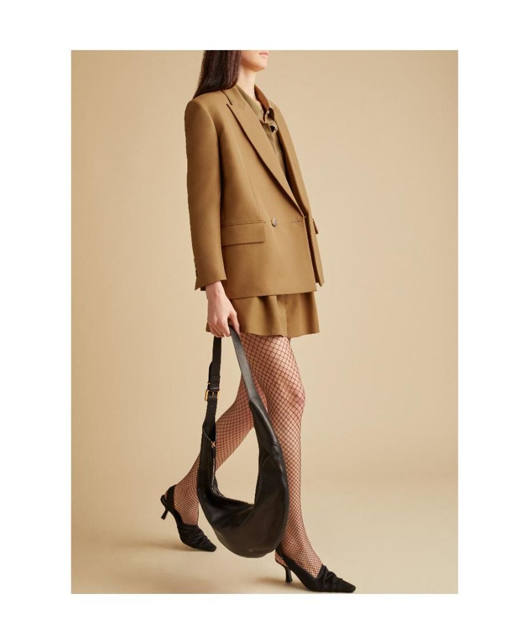 Khaite Natural Peak-Lapel Double-Breasted Blazer