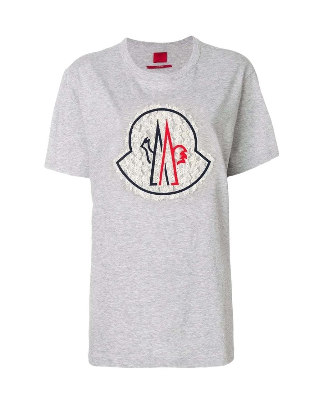 Moncler Gray Crew Neck Short-Sleeve T-Shirt