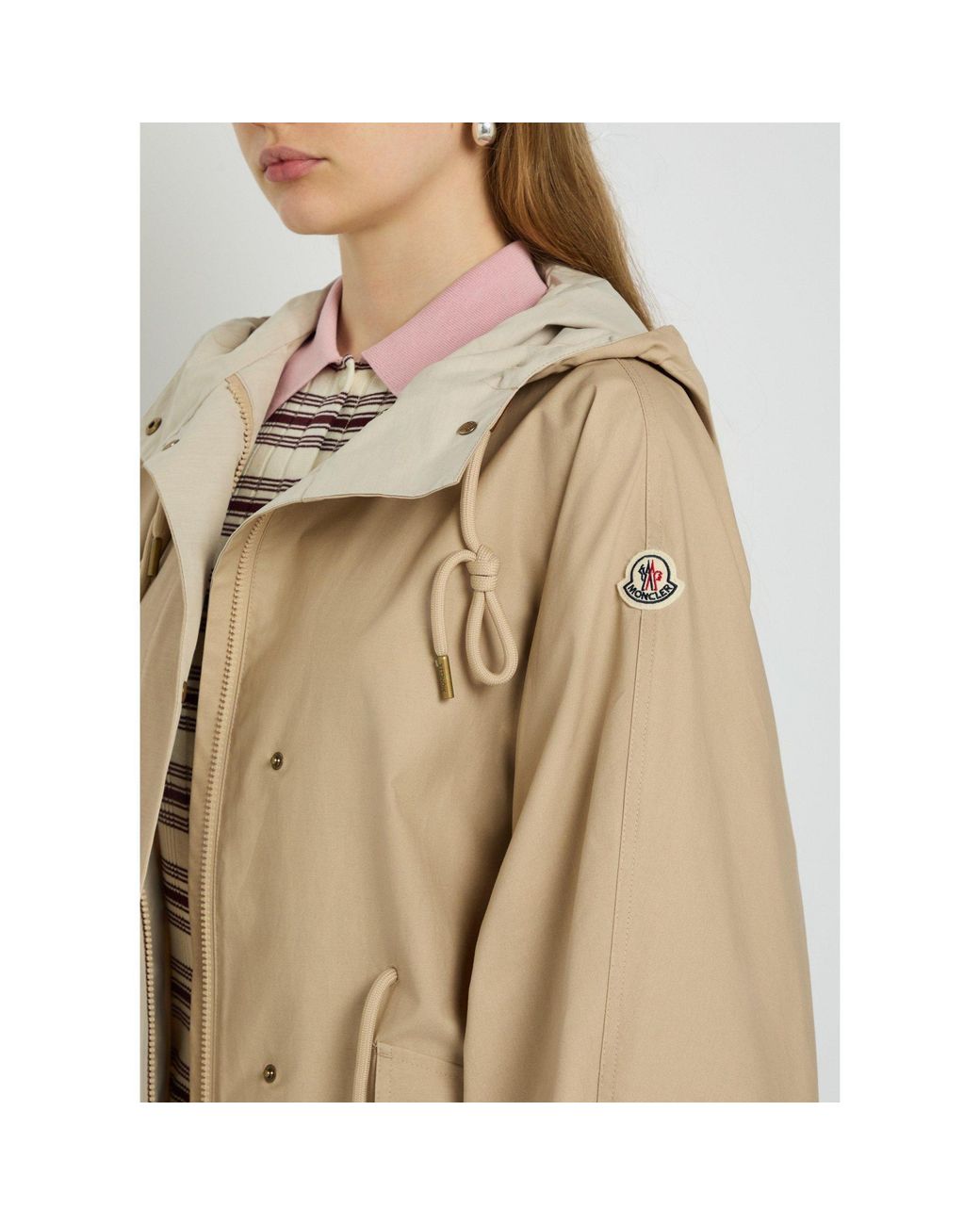 Moncler Natural Hooded Parka Jacket