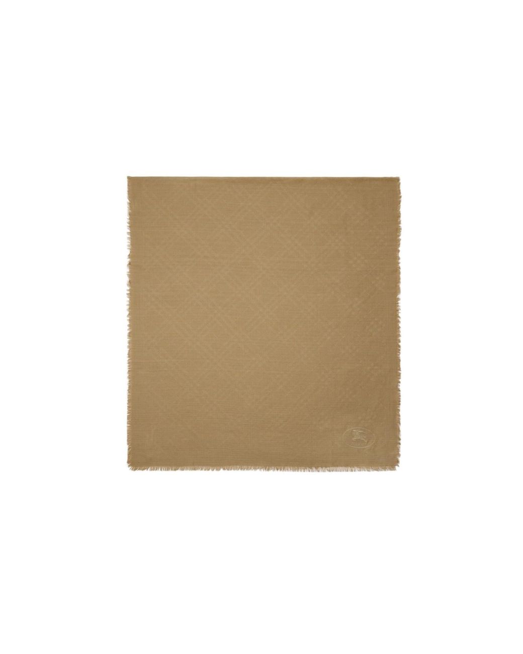 Burberry Natural Wide Check Wool Silk Scarf