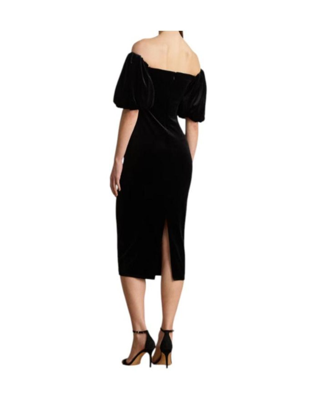 Ralph Lauren Black Lauren Flutter-Sleeve Shift Dress