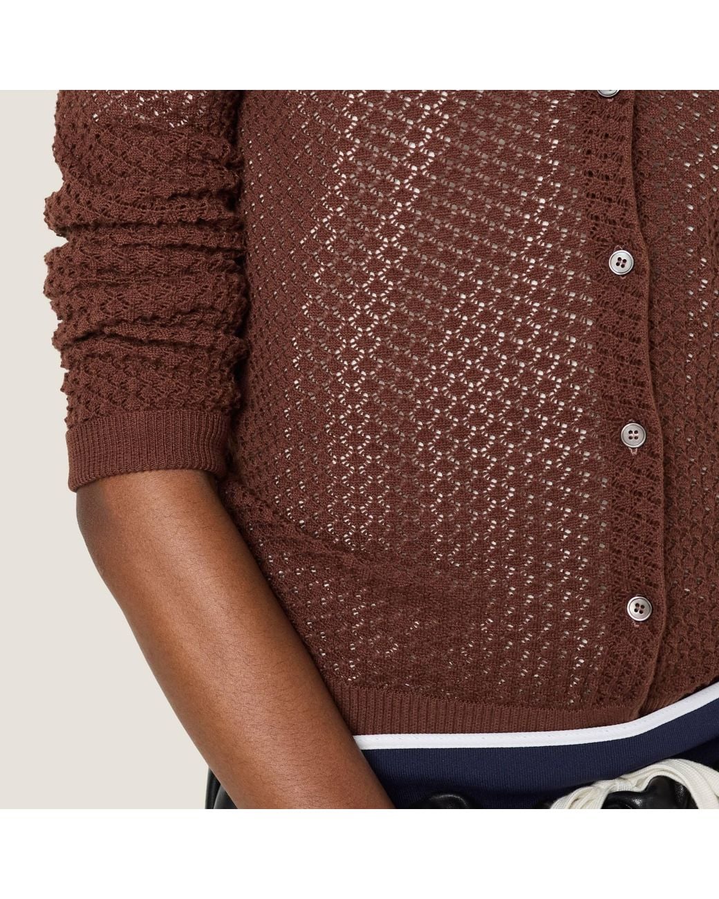 Miu Miu Brown Button-Up Cardigan