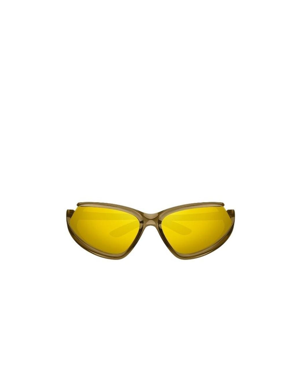 Balenciaga Yellow Eyewear Side Xpander Cat-Eye Frame Sunglasses for men