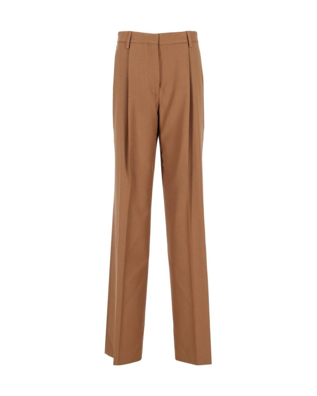 Dries Van Noten Brown Pleated Casual Pants