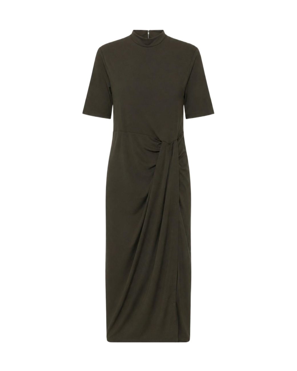 ROTATE BIRGER CHRISTENSEN Green Draped Midi Dress