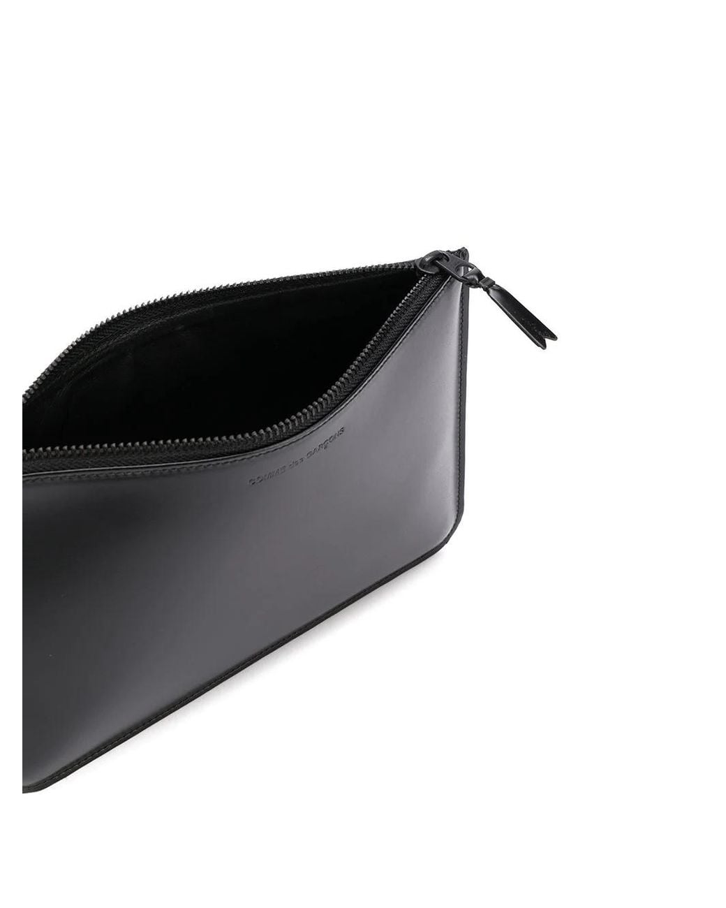 Comme des Garçons Black Comme Des Garçons Wallet Logo Embossed Zipped Wallet for men