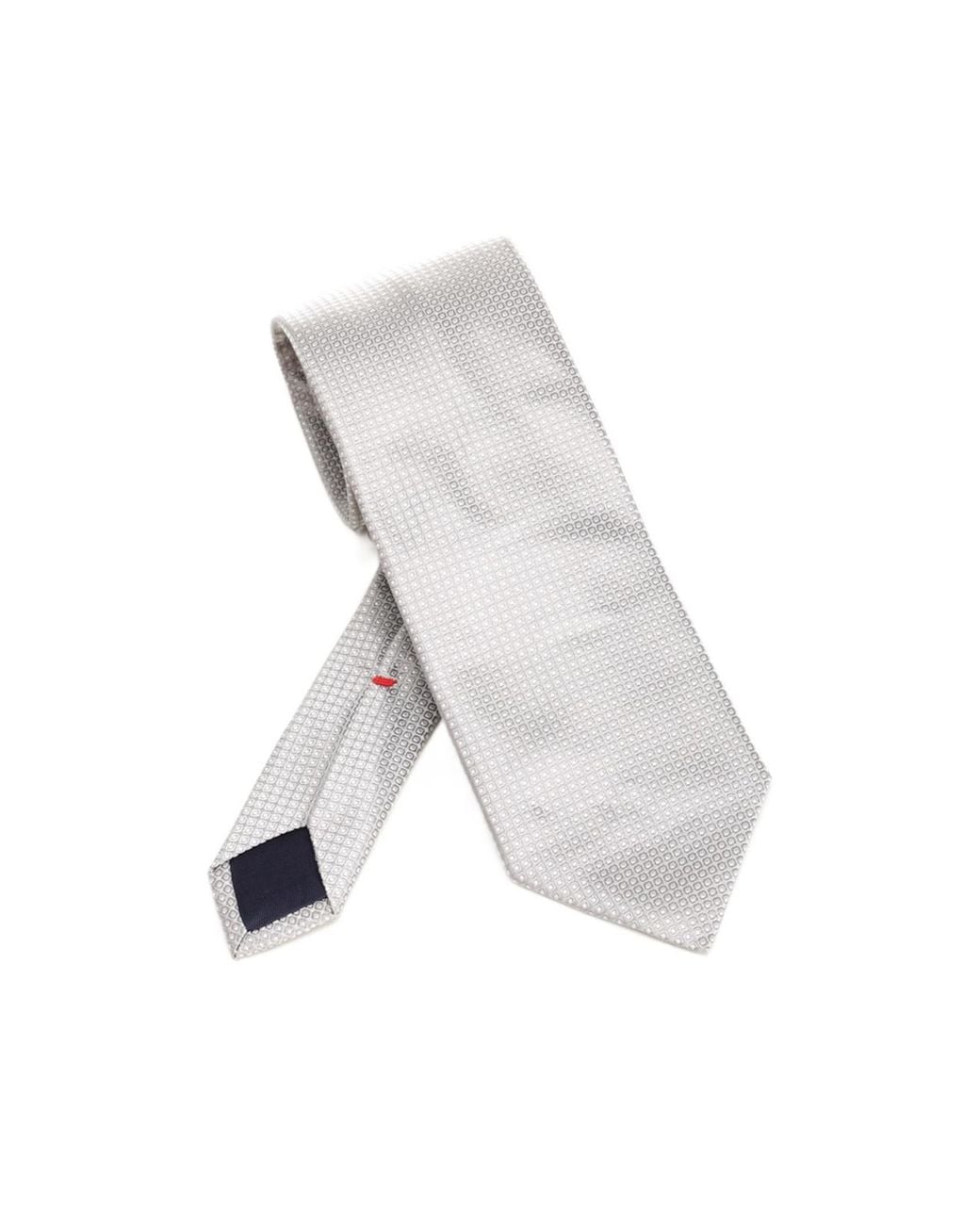 Al Duca D'aosta White Pointed-Tip Tie for men