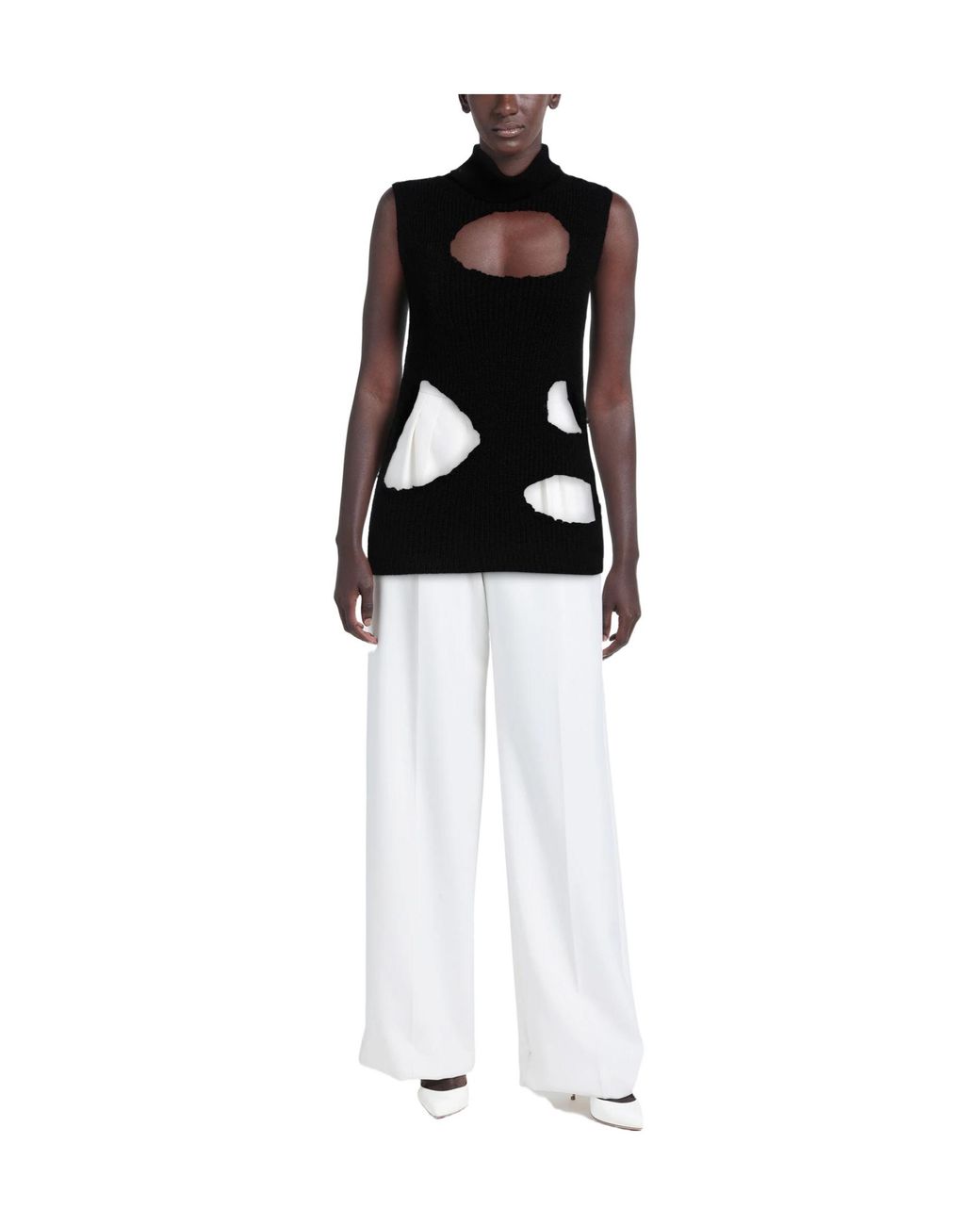 MM6 by Maison Margiela Black Sleeveless Jumpers