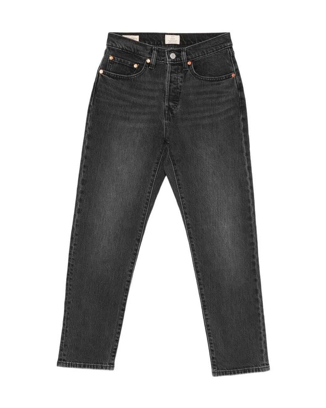 Levi's Gray 501 Original Cropped Jeans