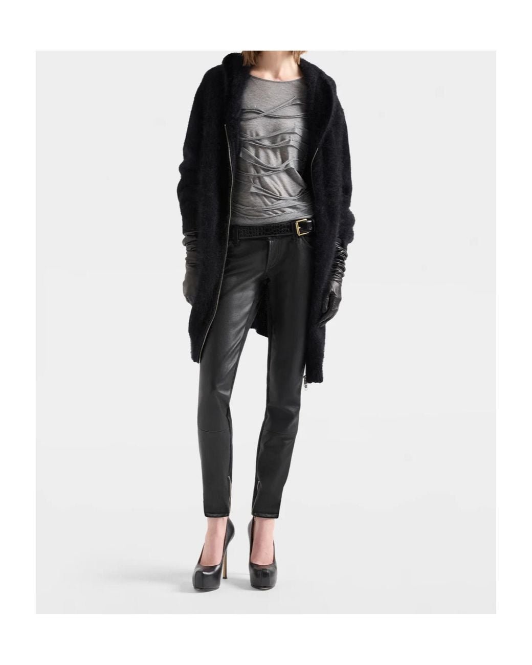7 For All Mankind Blue Plush Zip-Up Hoodie