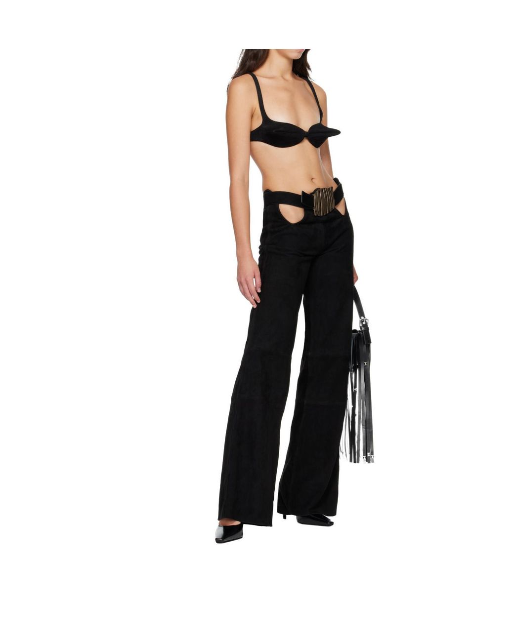 Jean Paul Gaultier Black Leather Top