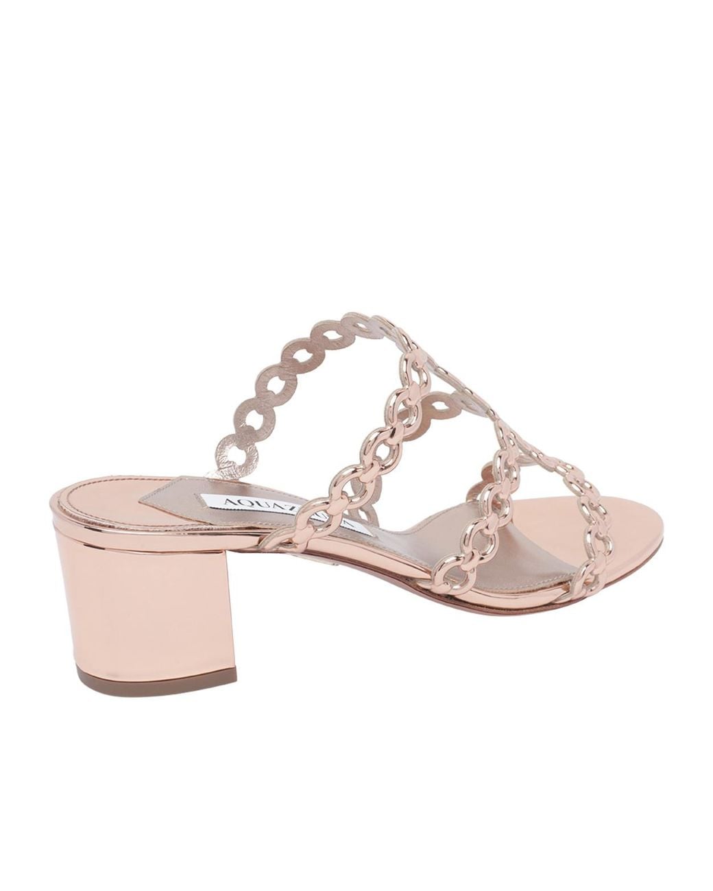 Aquazzura Pink アクアズーラ チェーンリンクヒールサンダル