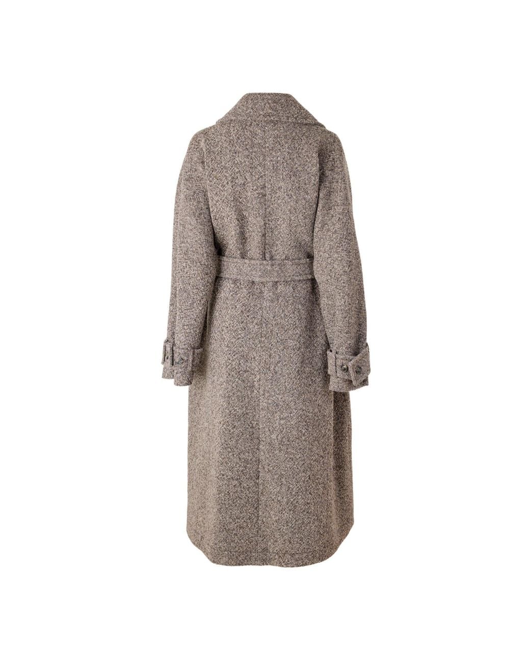 Weekend by Maxmara Gray Speckled Tweed Long Coat