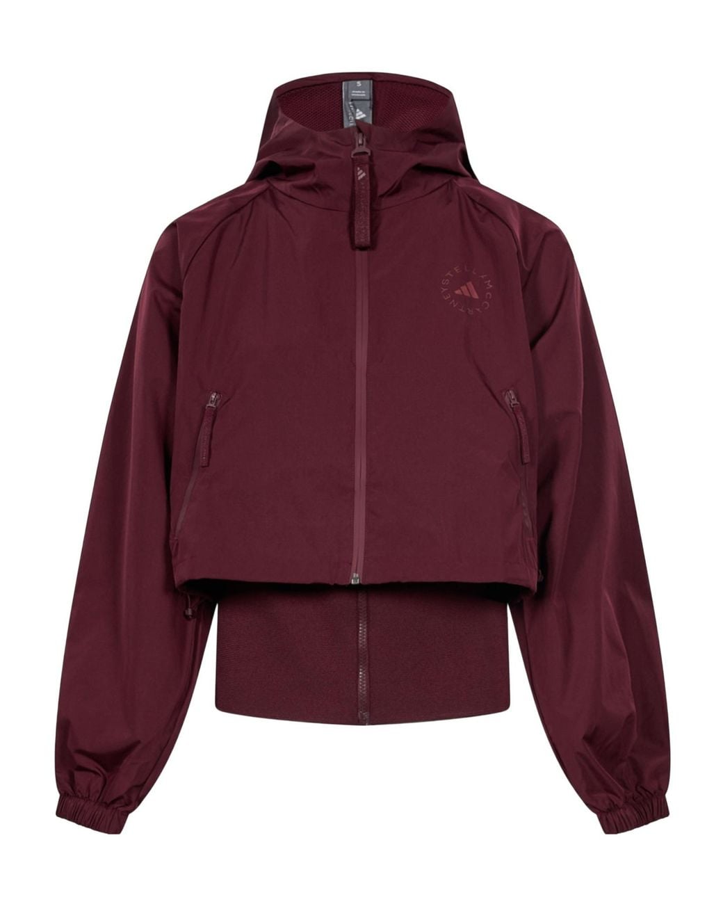 Adidas By Stella McCartney Purple Hooded Track Performance Jacket