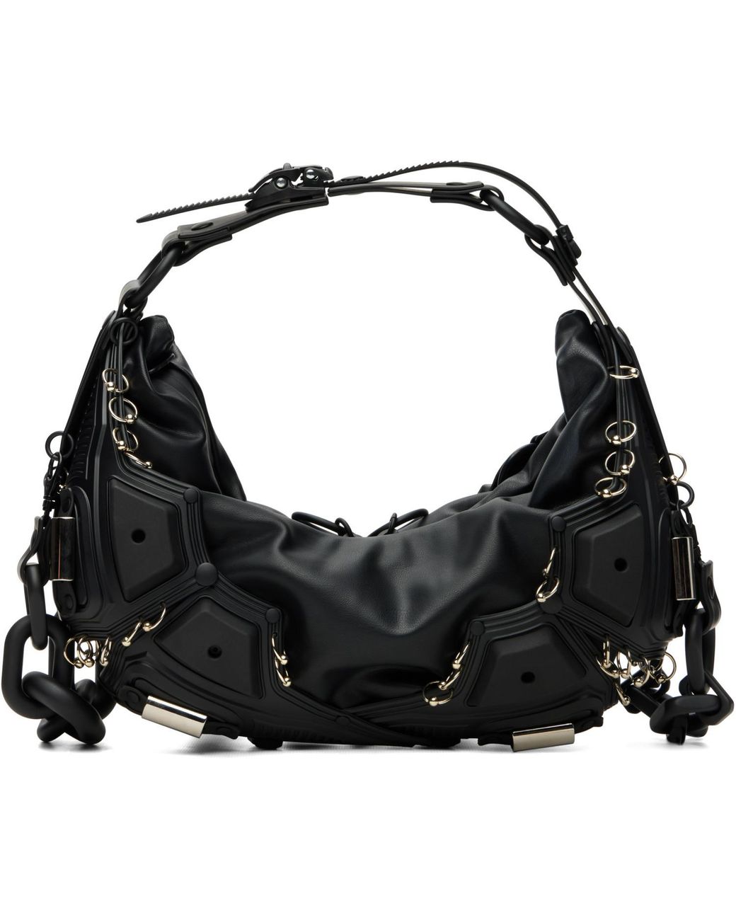 Innerraum Black Small Half-Moon Shoulder Bag for men