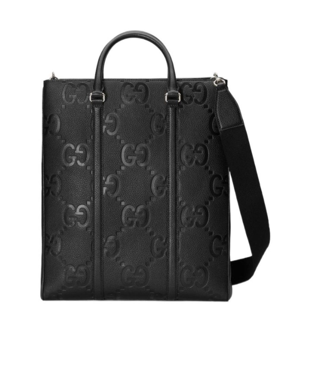 Gucci Black Medium Jumbo Gg Leather Tote Bag for men