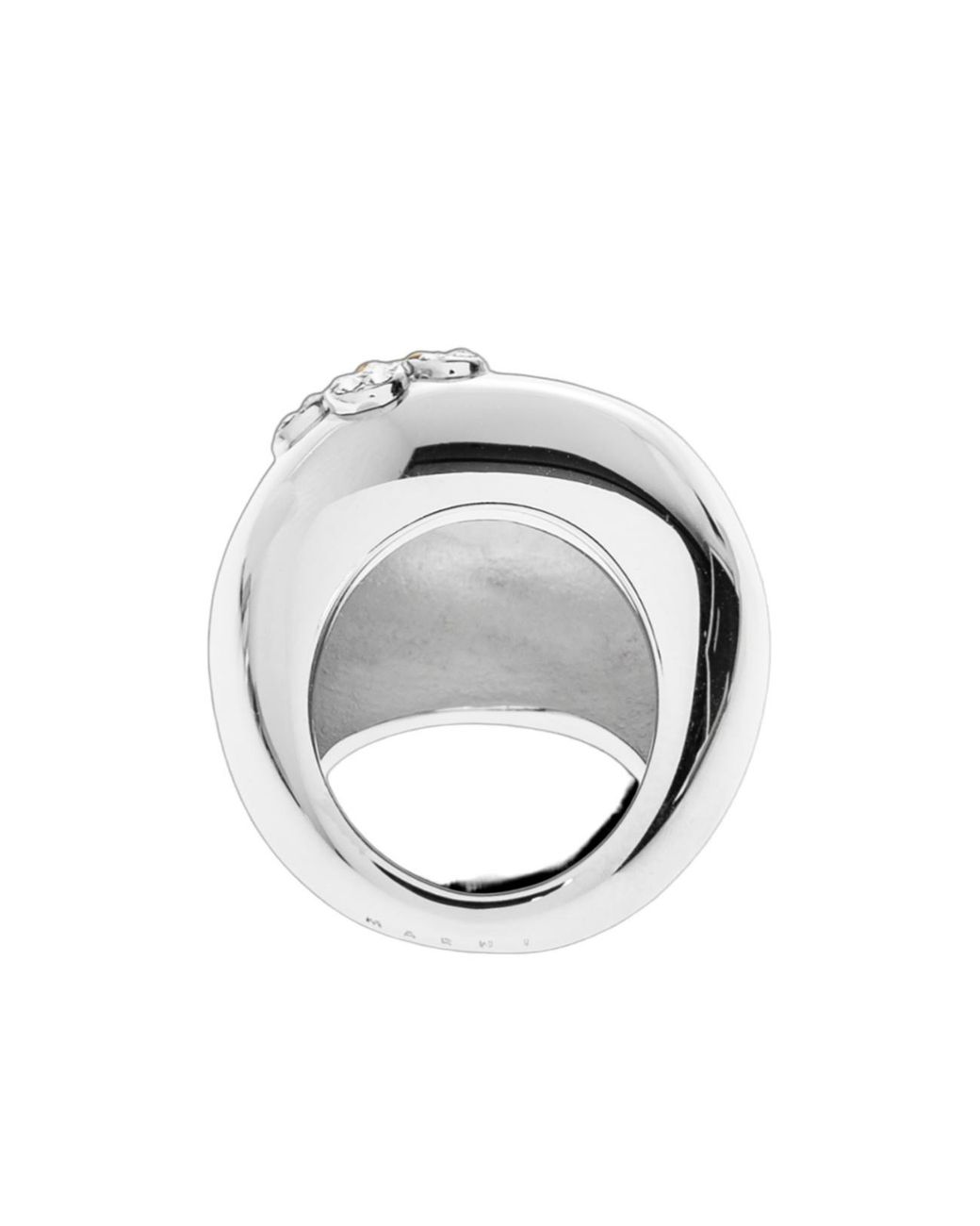 Marni White Daisy Embellished Ring