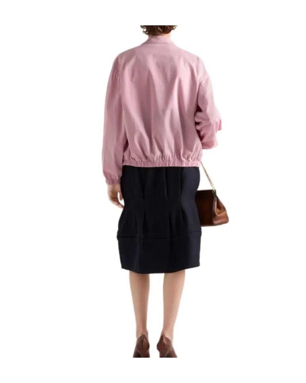 Prada Pink Old Gabardine Blouson Jacket