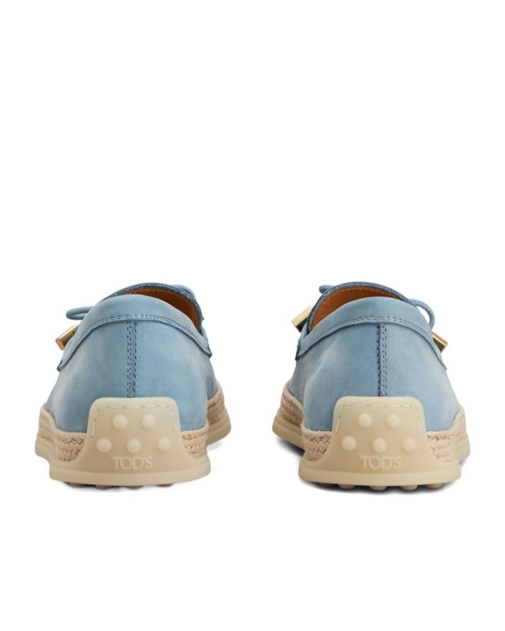 Tod's Blue Braided-Trim Loafers