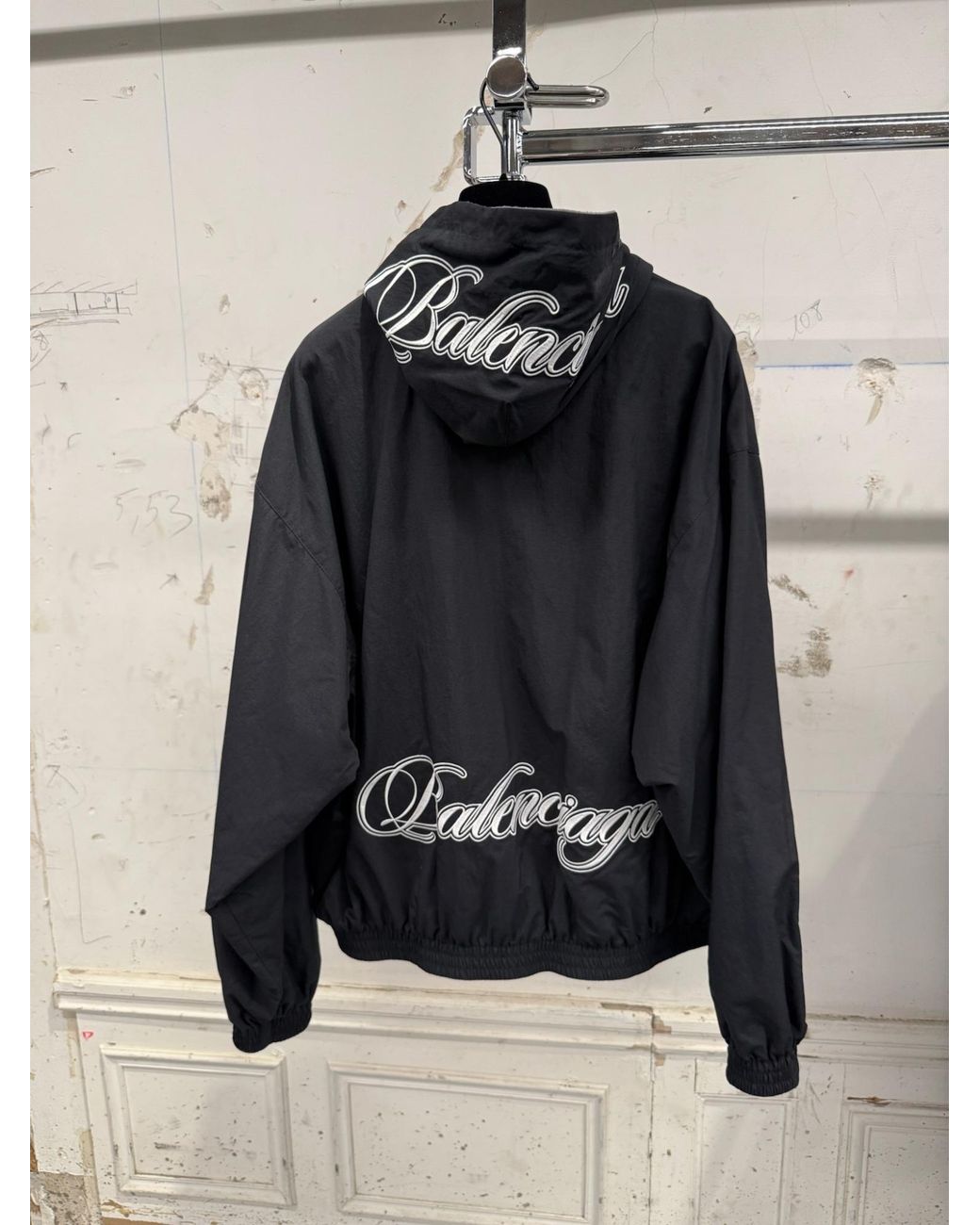 Balenciaga Blue Cursive Reversible Tracksuit Jacket for men