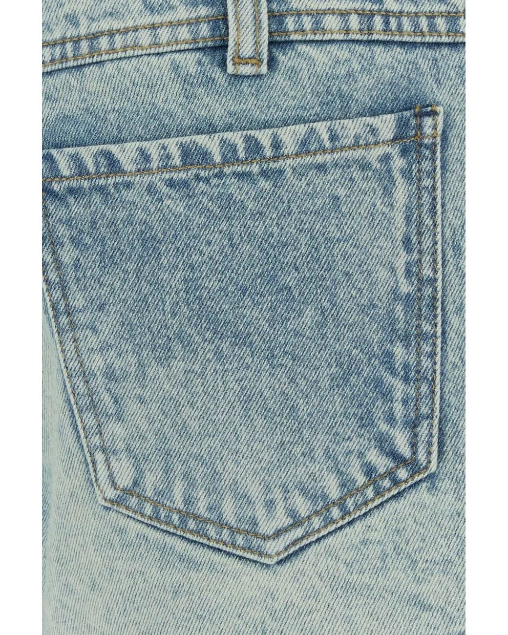GIMAGUAS Blue Flor Denim Shorts