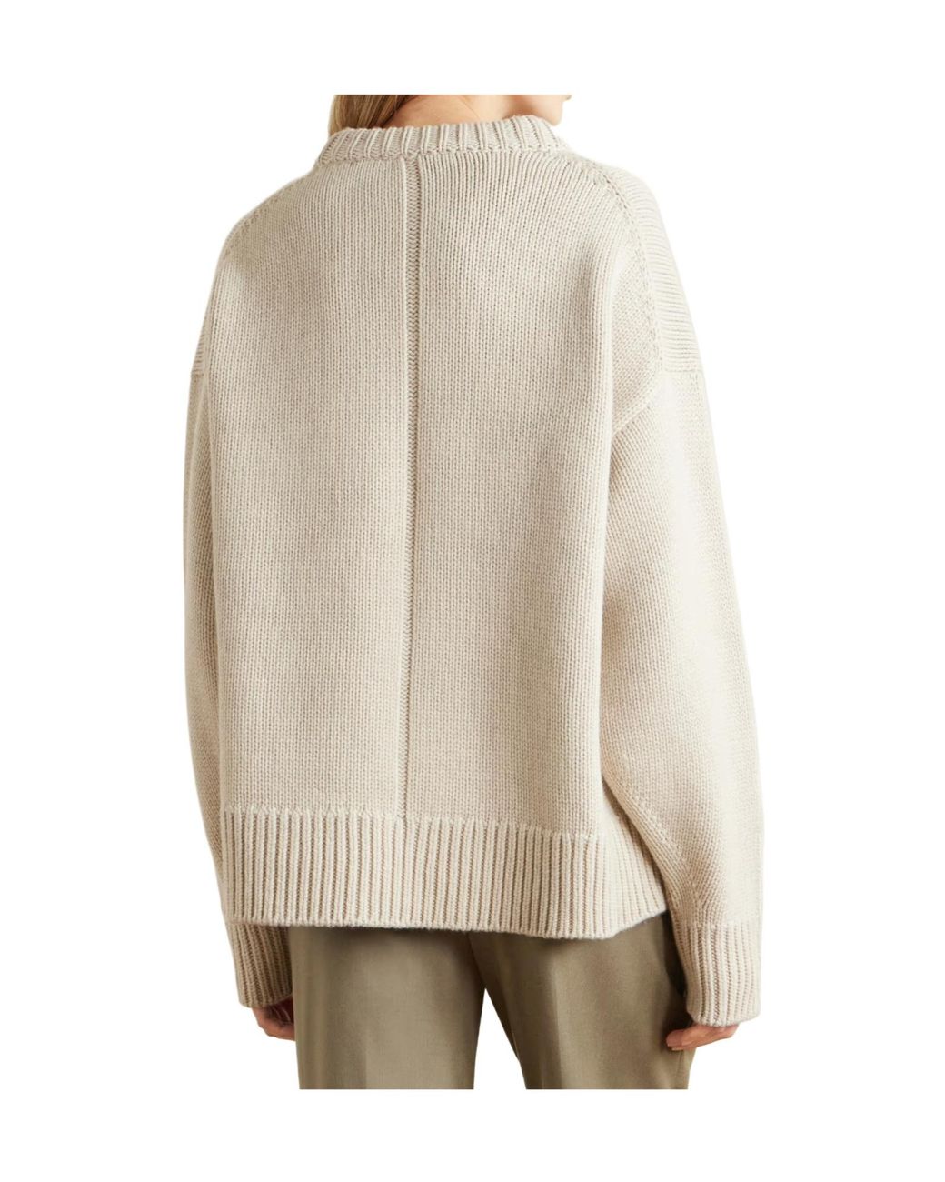 The Row White Essentials Ophelia Oversized Wool And Cashmere-Blend Sweater