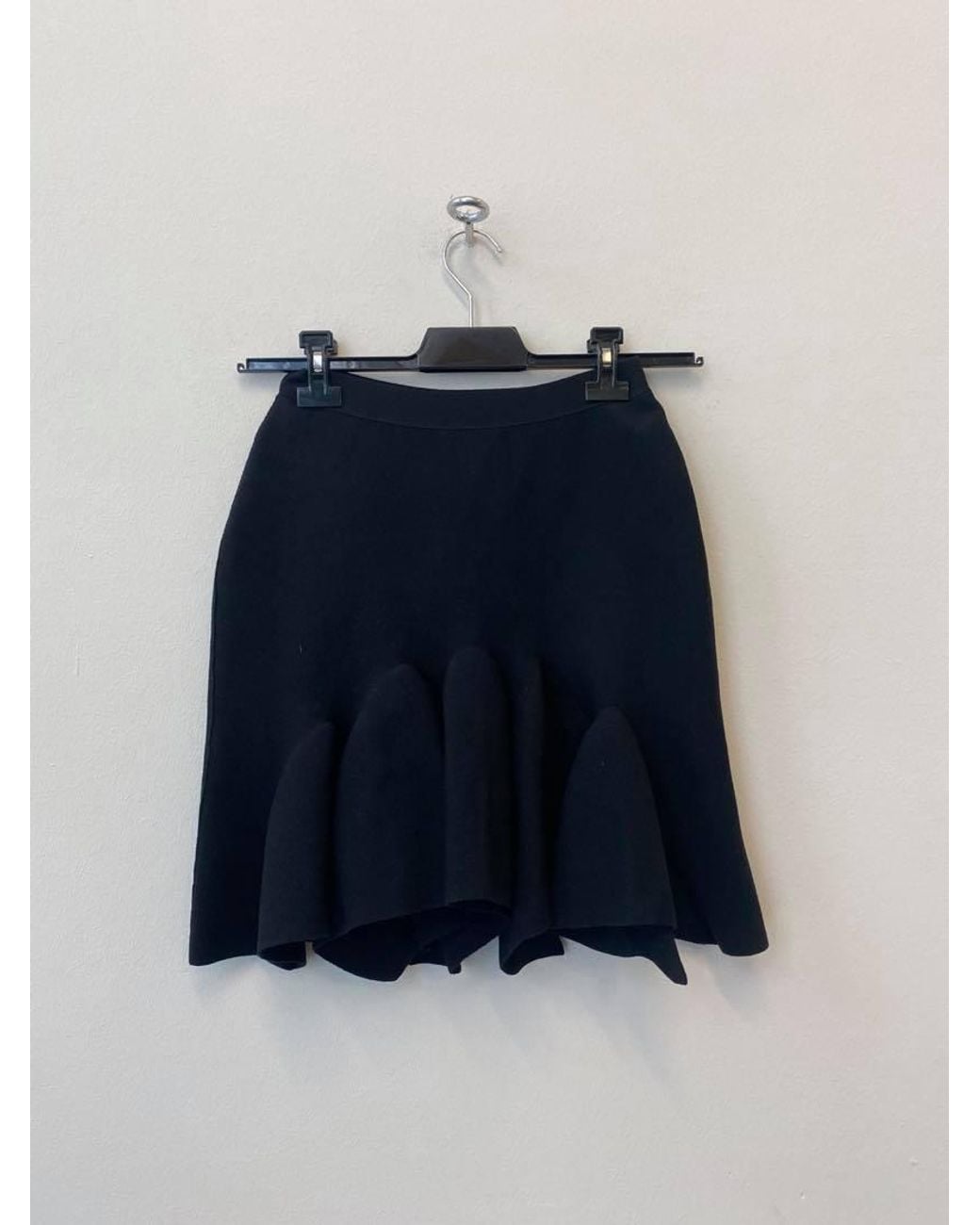 Bottega Veneta Black A-Line Ruffled Skirt