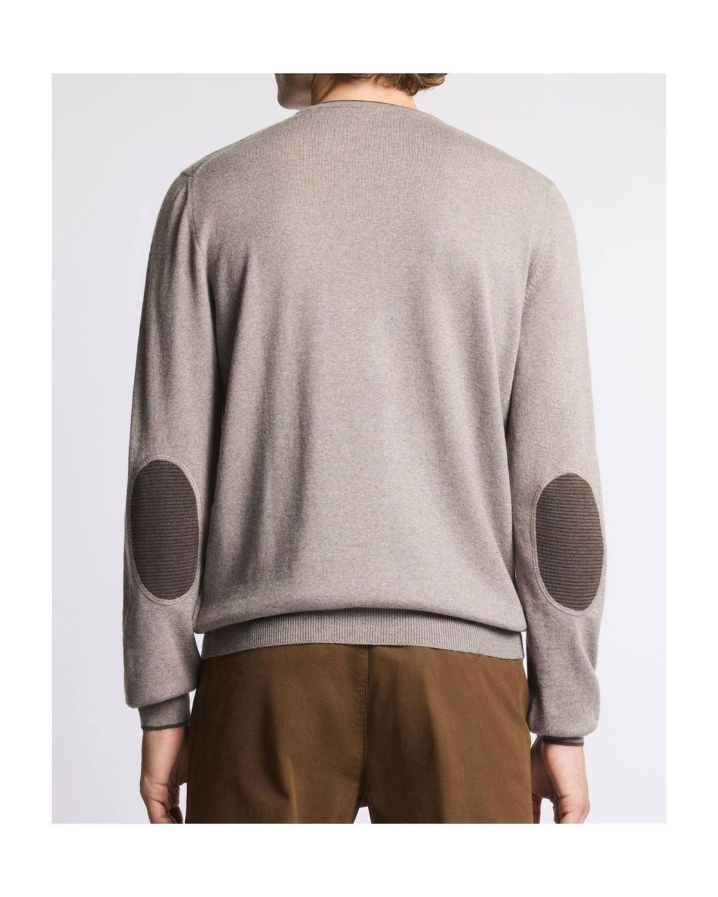 Fay Gray Elbow-Patch Crewneck Jumper for men
