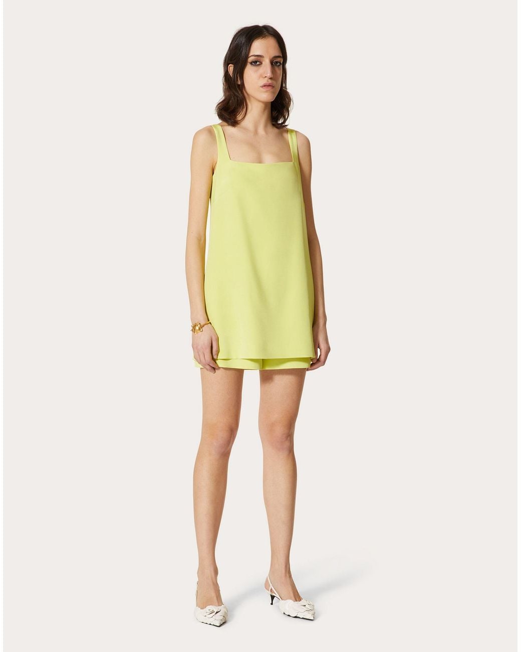 Valentino Yellow Sleeveless Playsuit