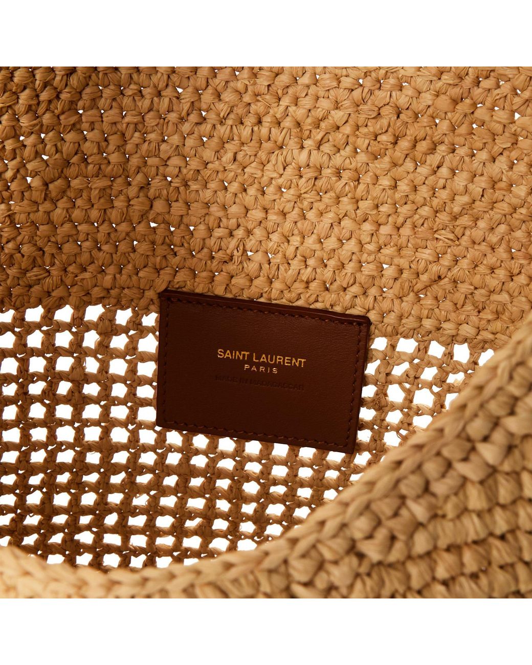 Saint Laurent Natural Raffia Shoulder Bag