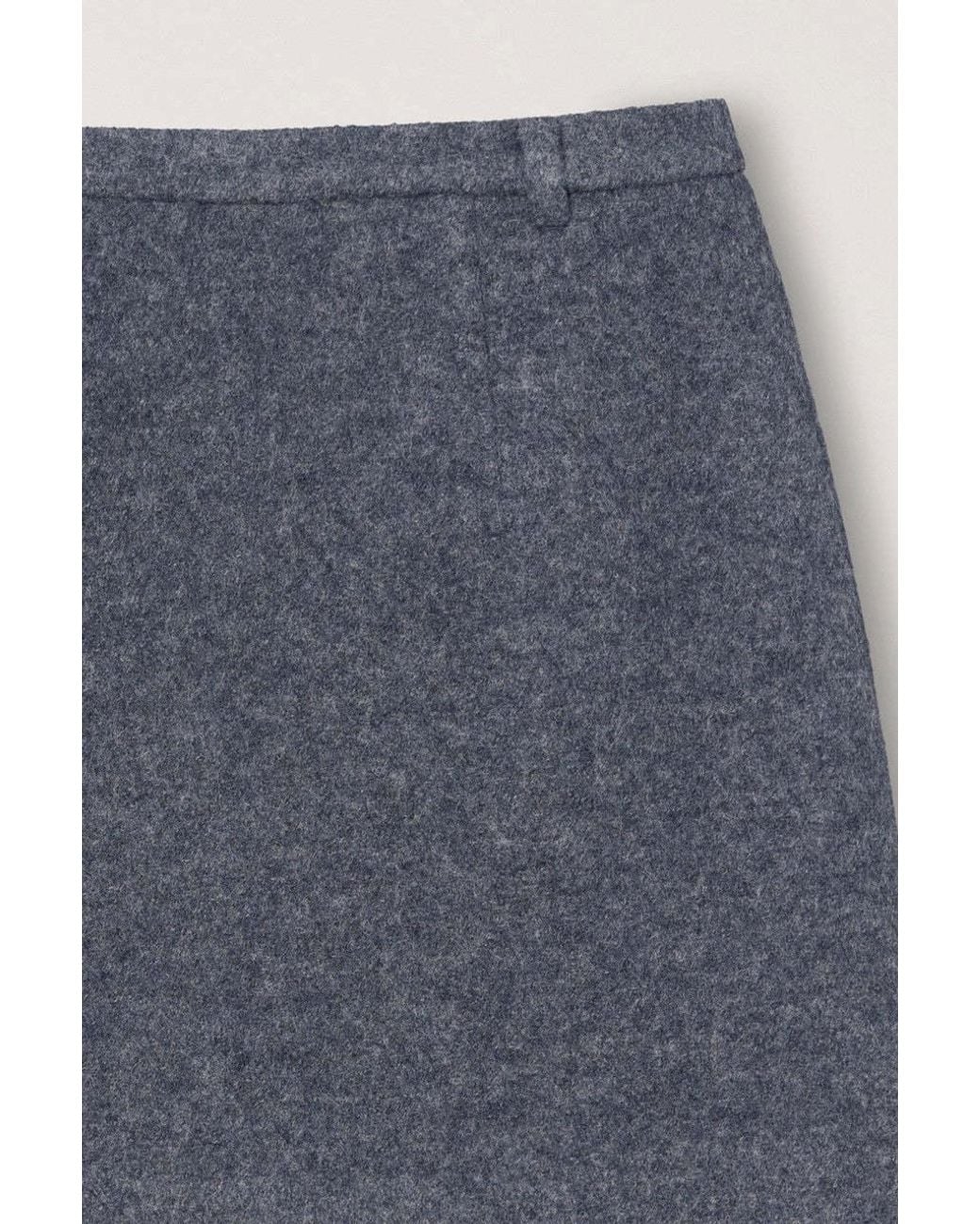 DUNST Blue [Sullyoon Pick] Wool Mini Skirt Melange