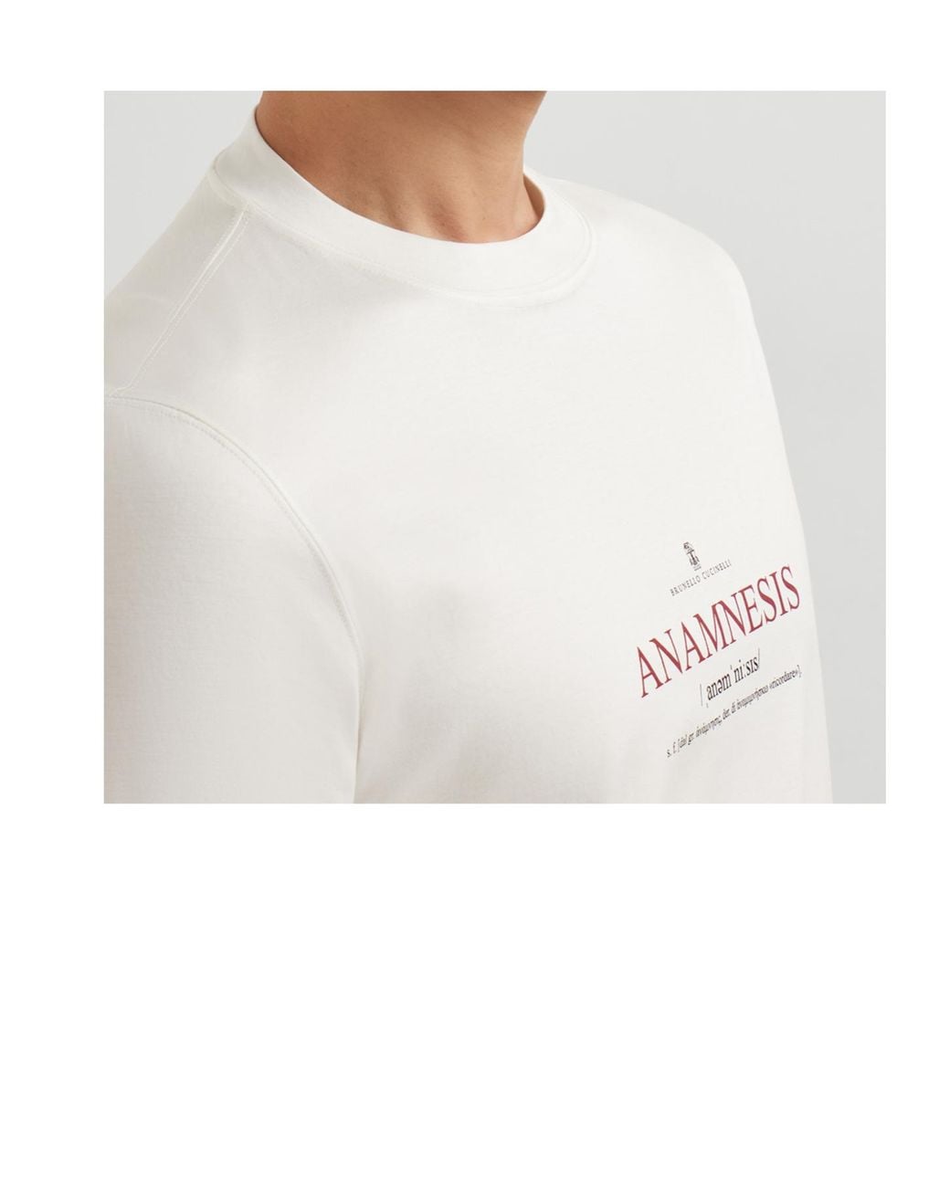 Brunello Cucinelli White Printed T-Shirt for men