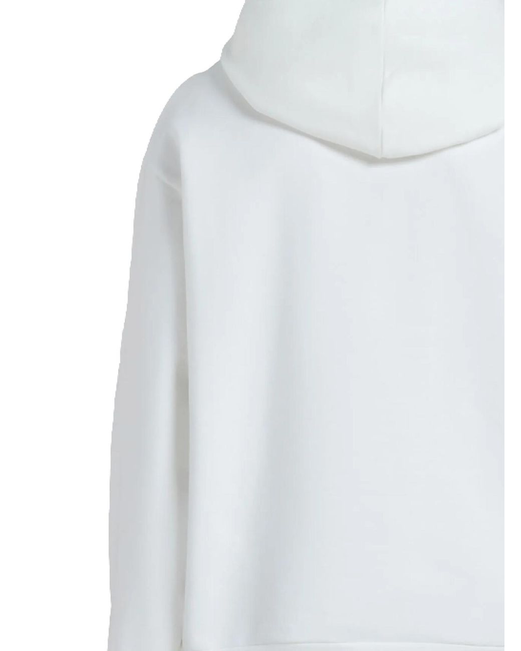 Marni White Logo Printed Drawstring Hoodie for men
