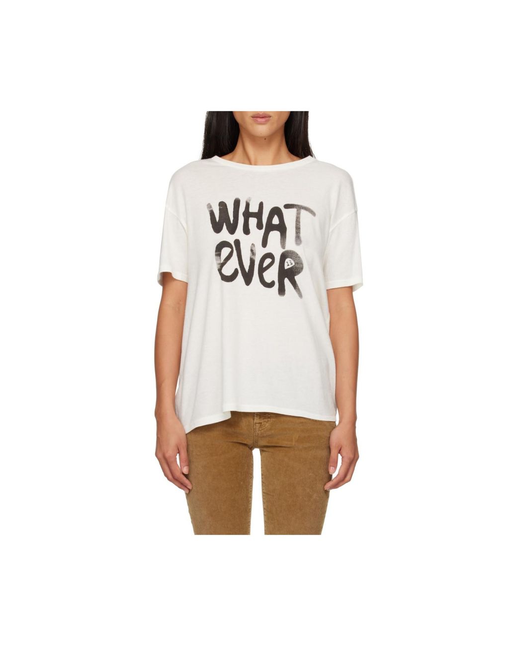 R13 White Printed Cotton And Cashmere-Blend Jersey T-Shirt